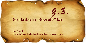 Gottstein Bozsóka névjegykártya